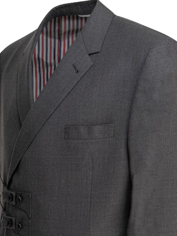 THOM BROWNE. ダブルジャケット Thom Browne ロングライン ダブルジャケット | グレー | FARFETCH JP