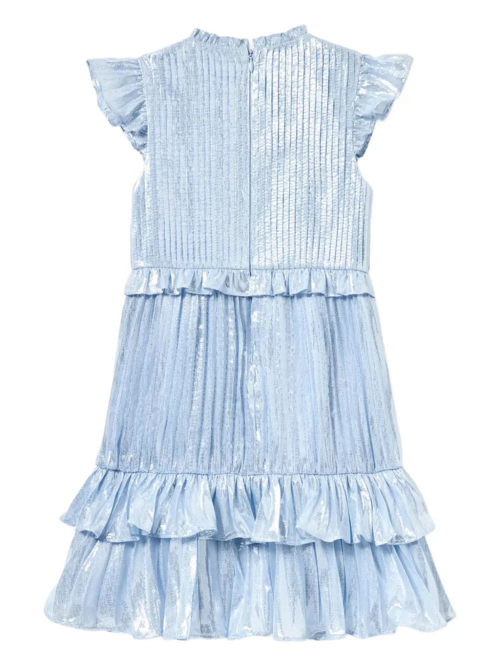 Self-Portrait Kids Geplooide midi-jurk Blauw