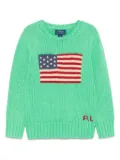 POLO RALPH LAUREN KIDS The Iconic Flag jumper - Green