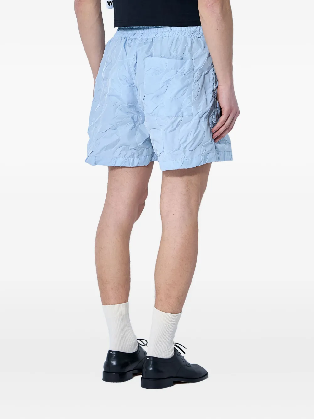 Walter Van Beirendonck quilted shorts Blauw