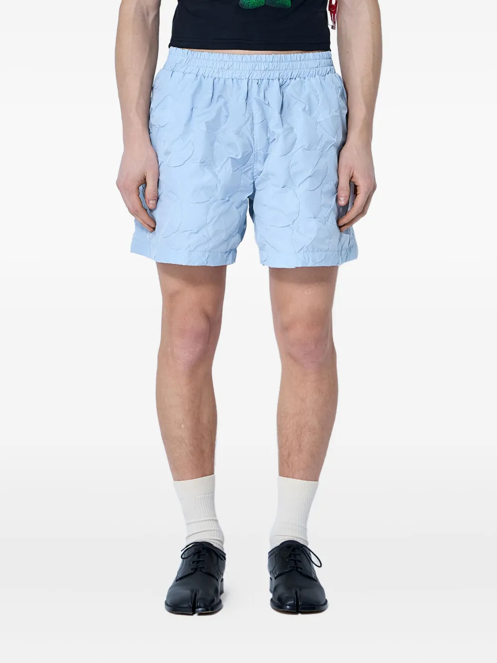 Walter Van Beirendonck quilted shorts Blauw
