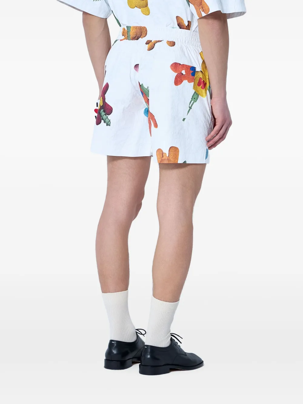 Walter Van Beirendonck Teddy Bear-print Shorts In Multi