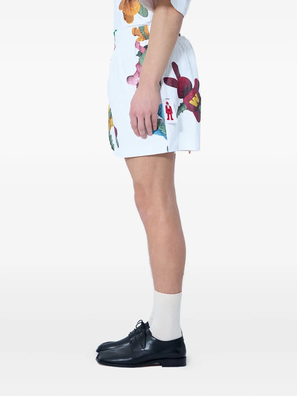 Walter Van Beirendonck Shorts met teddybeerprint Wit