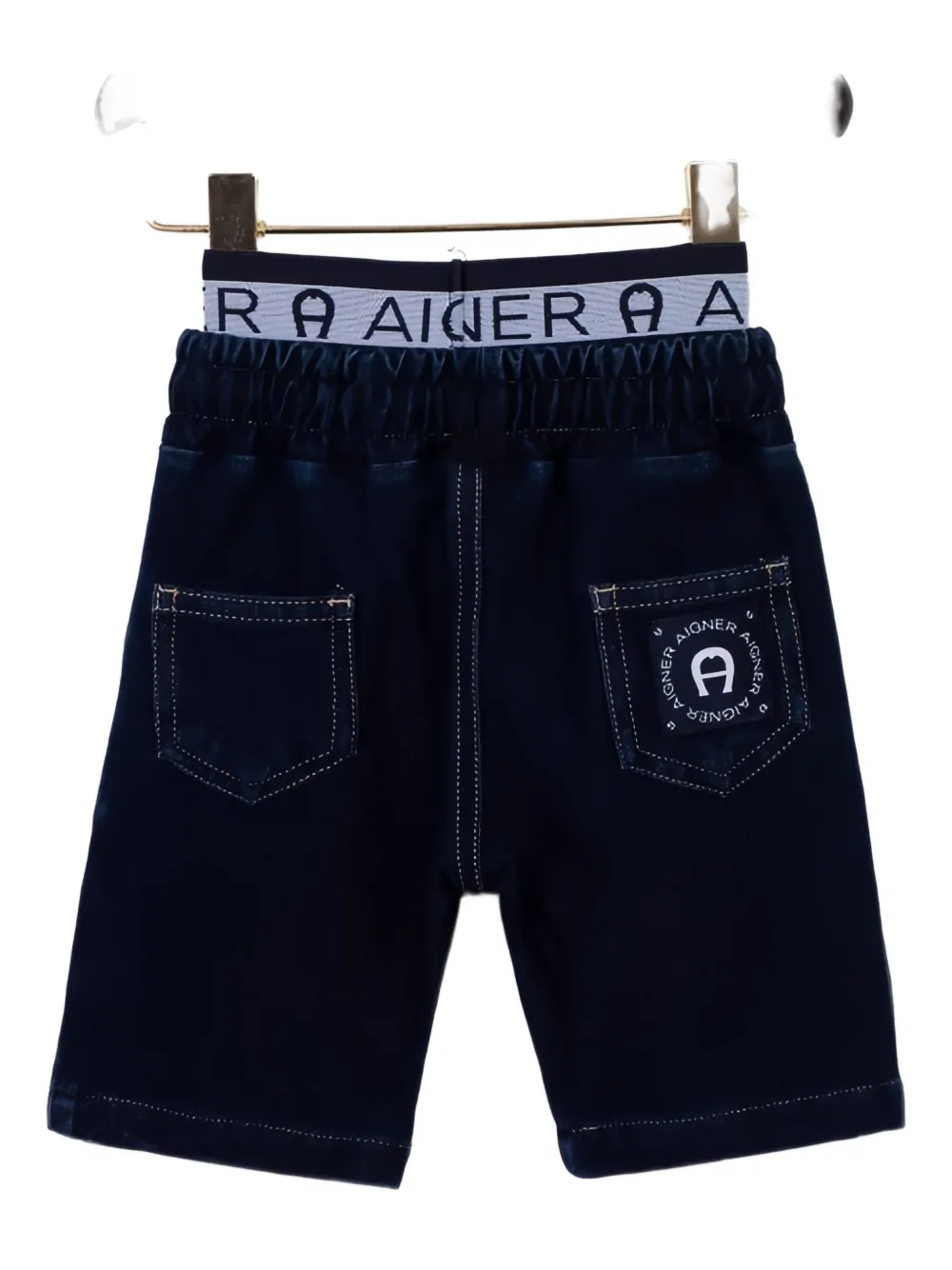 Aigner Logo Drawstring Trousers In Blue