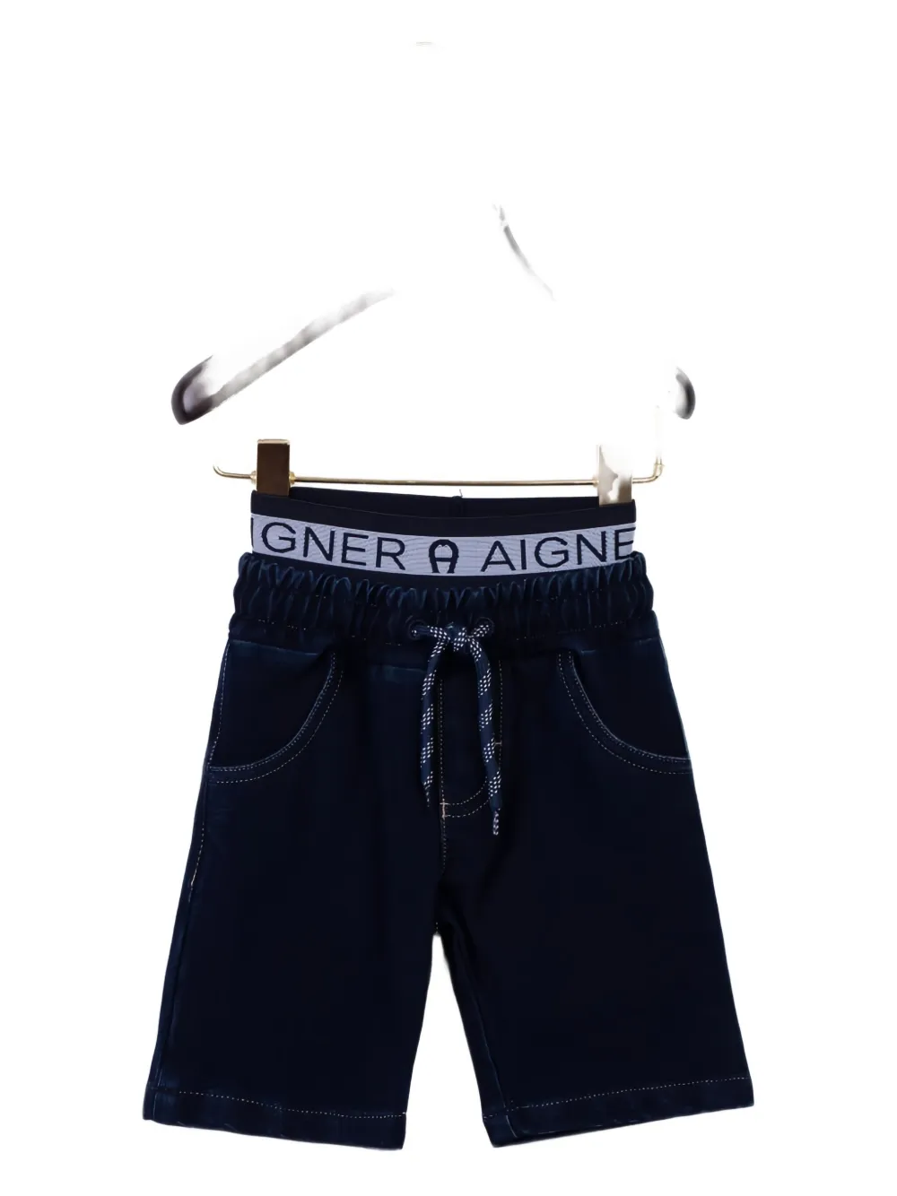 Aigner Logo Drawstring Trousers In Blue