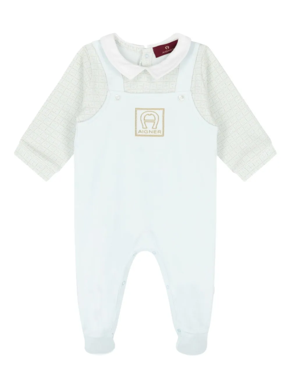 Aigner Kids Playsuit met kraag Blauw