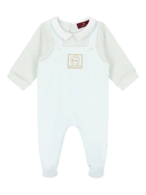 Aigner Kids logo-embroidered babygrow
