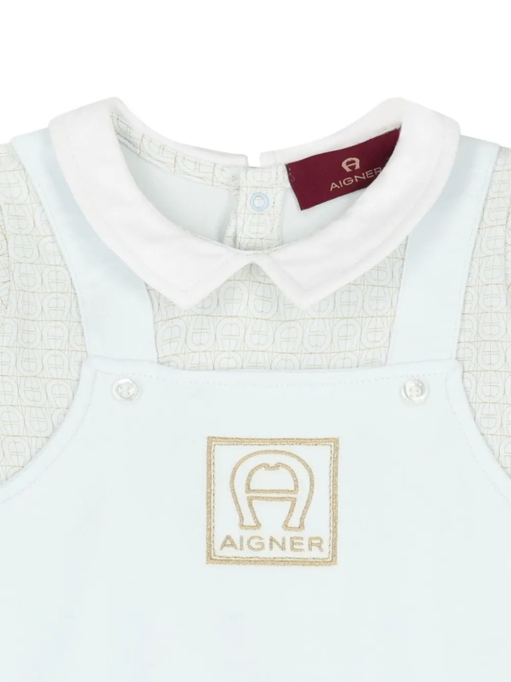 Aigner Kids Playsuit met kraag Blauw