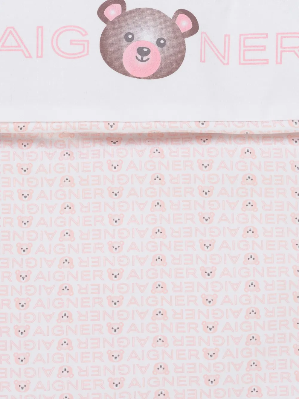 Aigner Kids Deken met teddybeerprint Roze