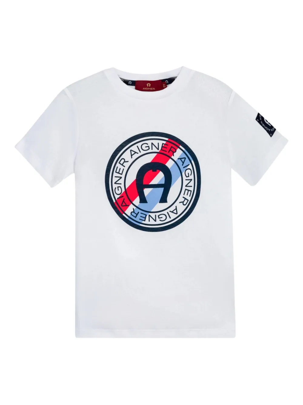 Aigner Kids T-shirt met logoprint] Wit