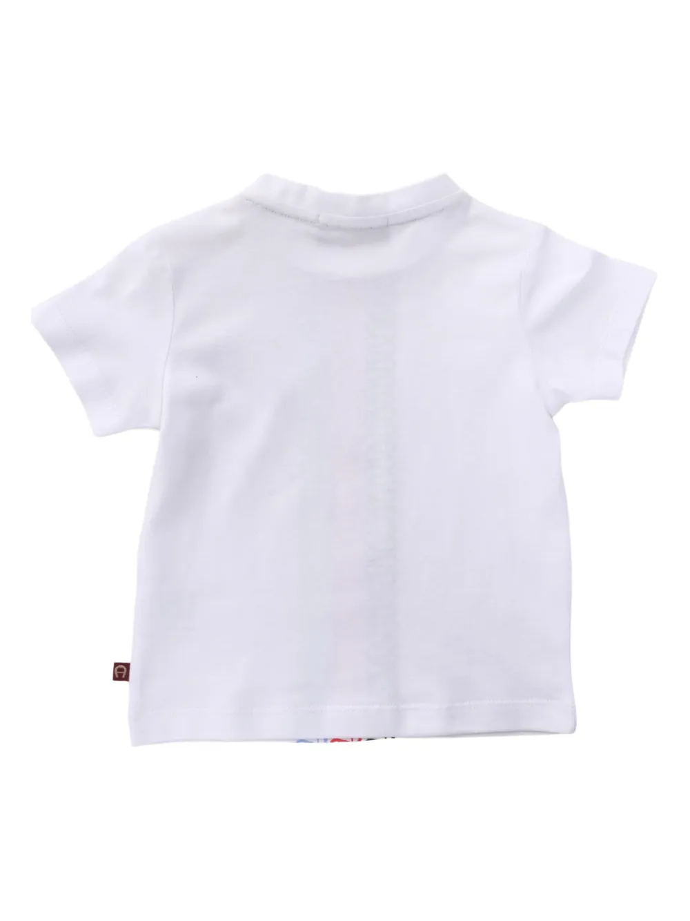 Aigner Kids T-shirt met korte mouwen en grafische print Wit