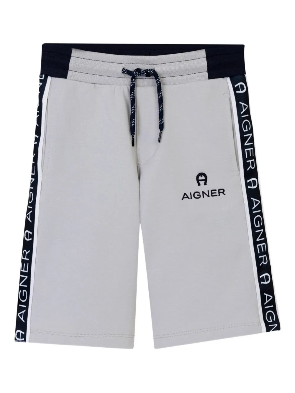 AIGNER EMBROIDERED-LOGO TROUSERS