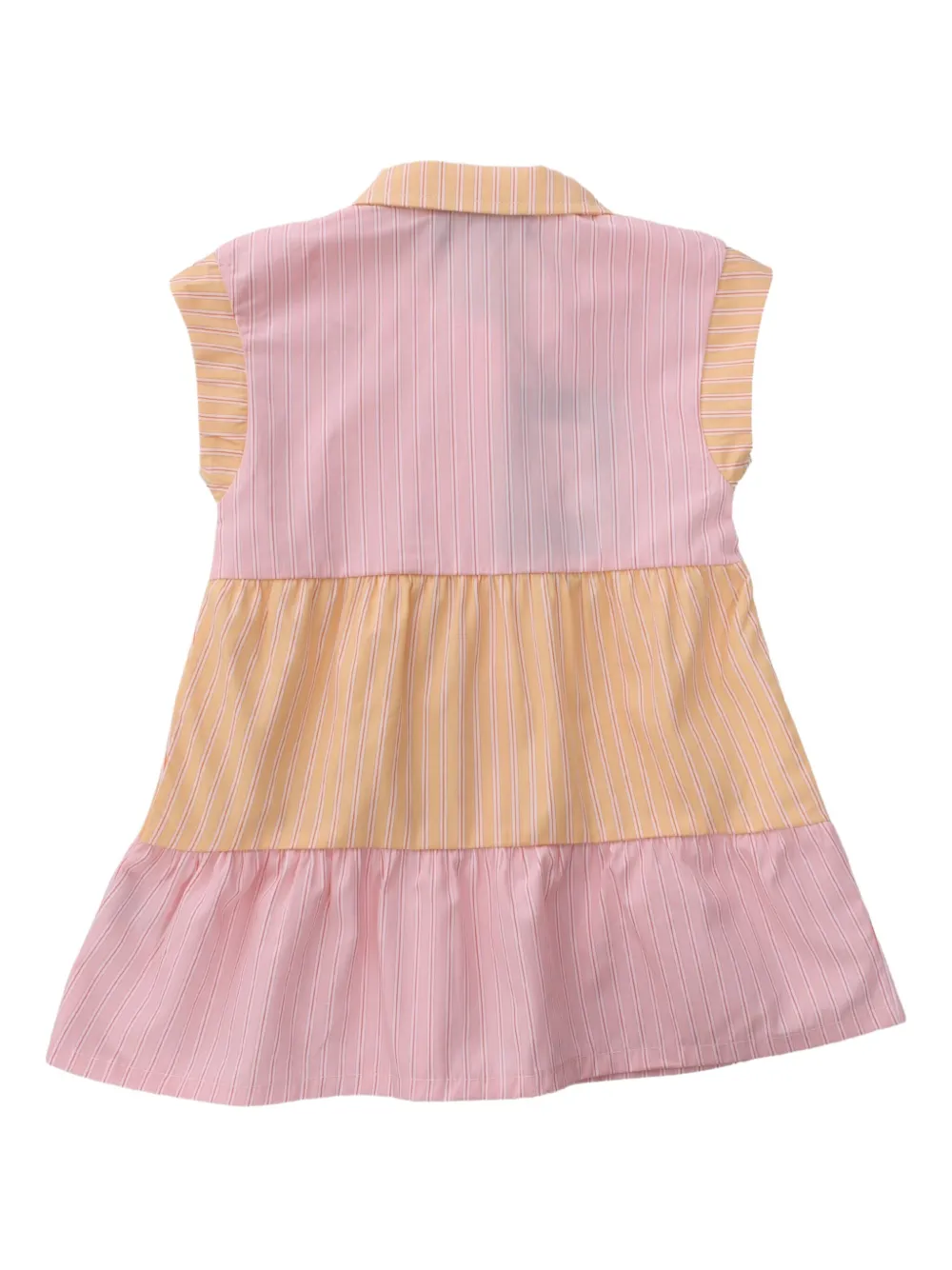Aigner Kids Gestreepte jurk met knopen - Roze