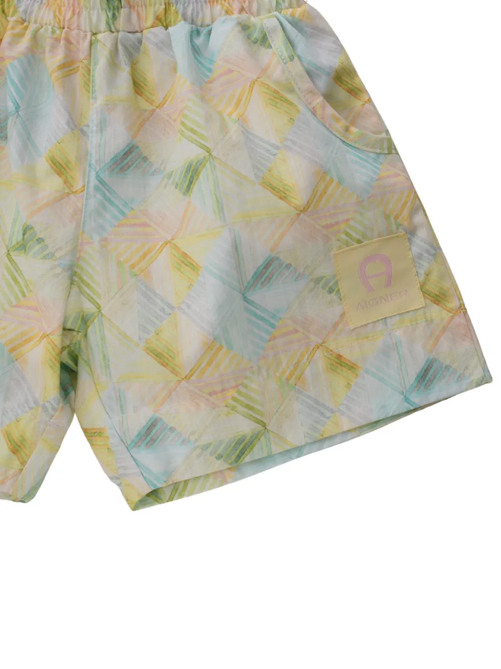 Shop Aigner Pastel Check Print Shorts