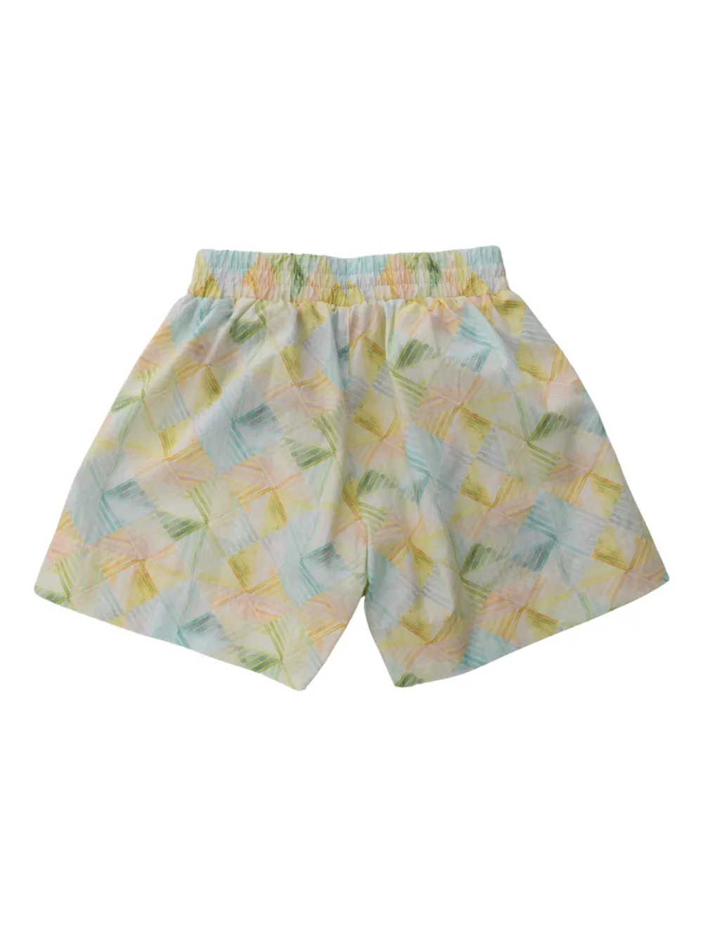 Aigner Kids Geruite shorts - Geel