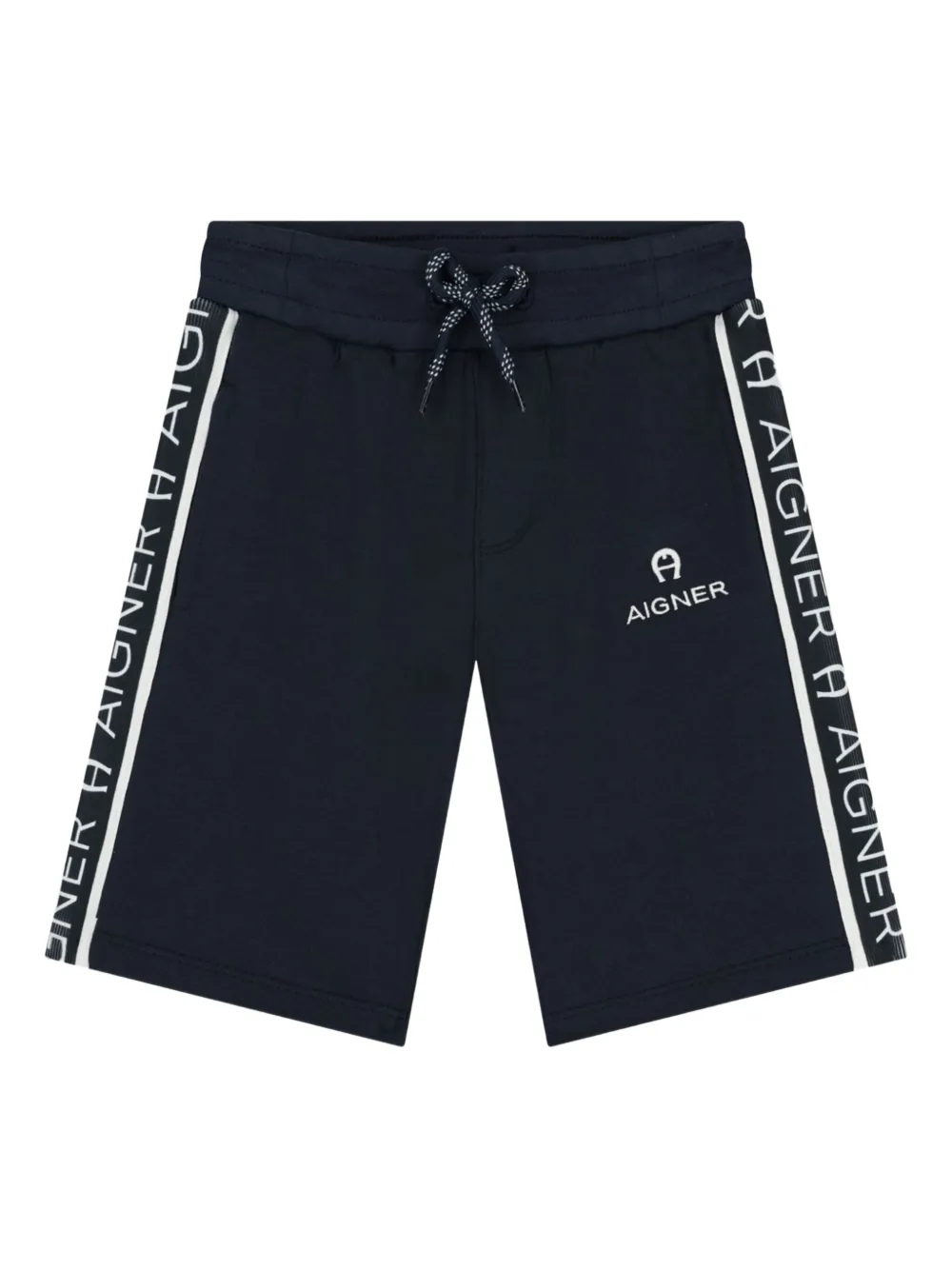 Aigner Kids Sportshorts met logoprint Blauw
