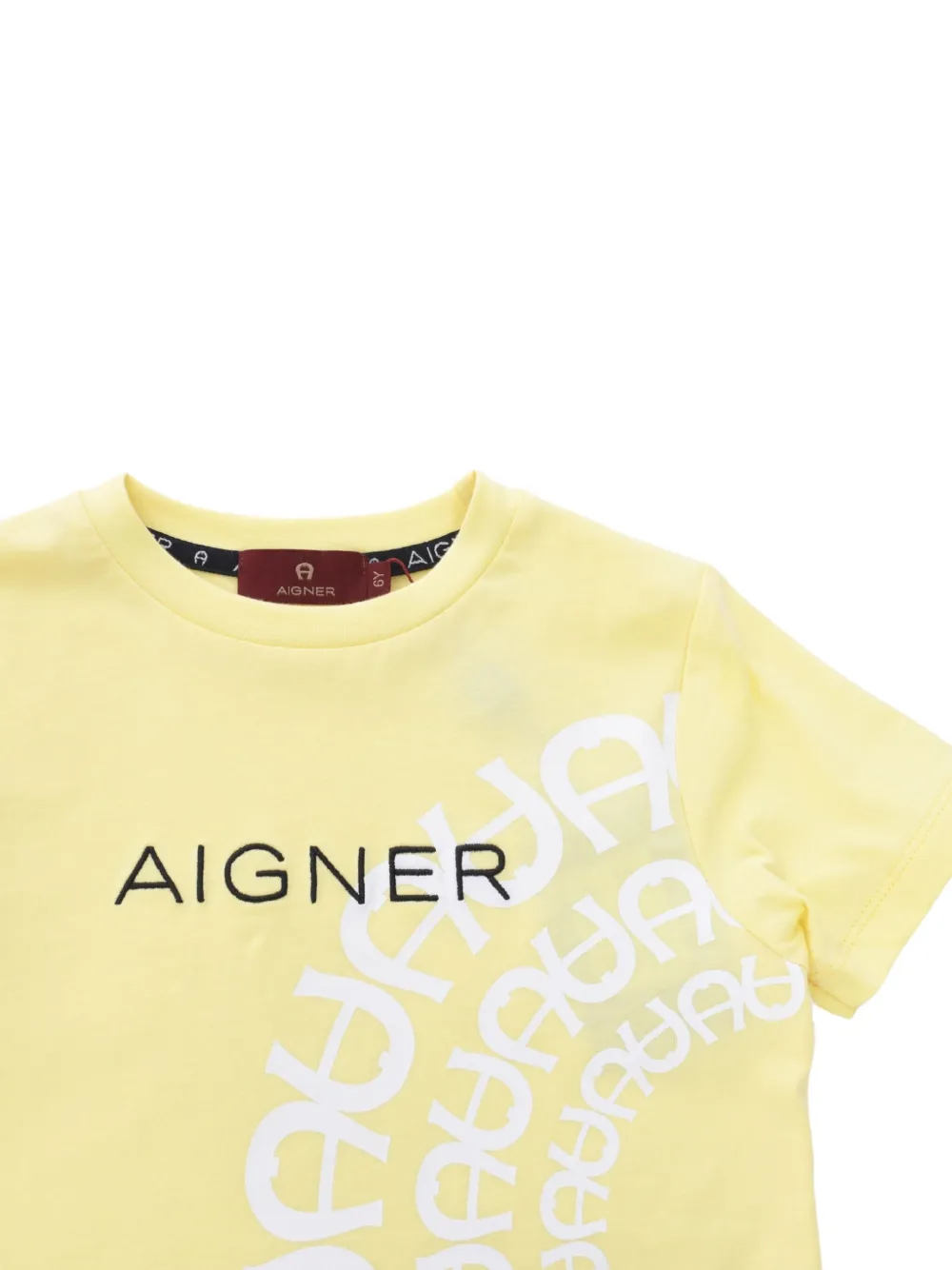 Aigner Kids T-shirt met logo Geel