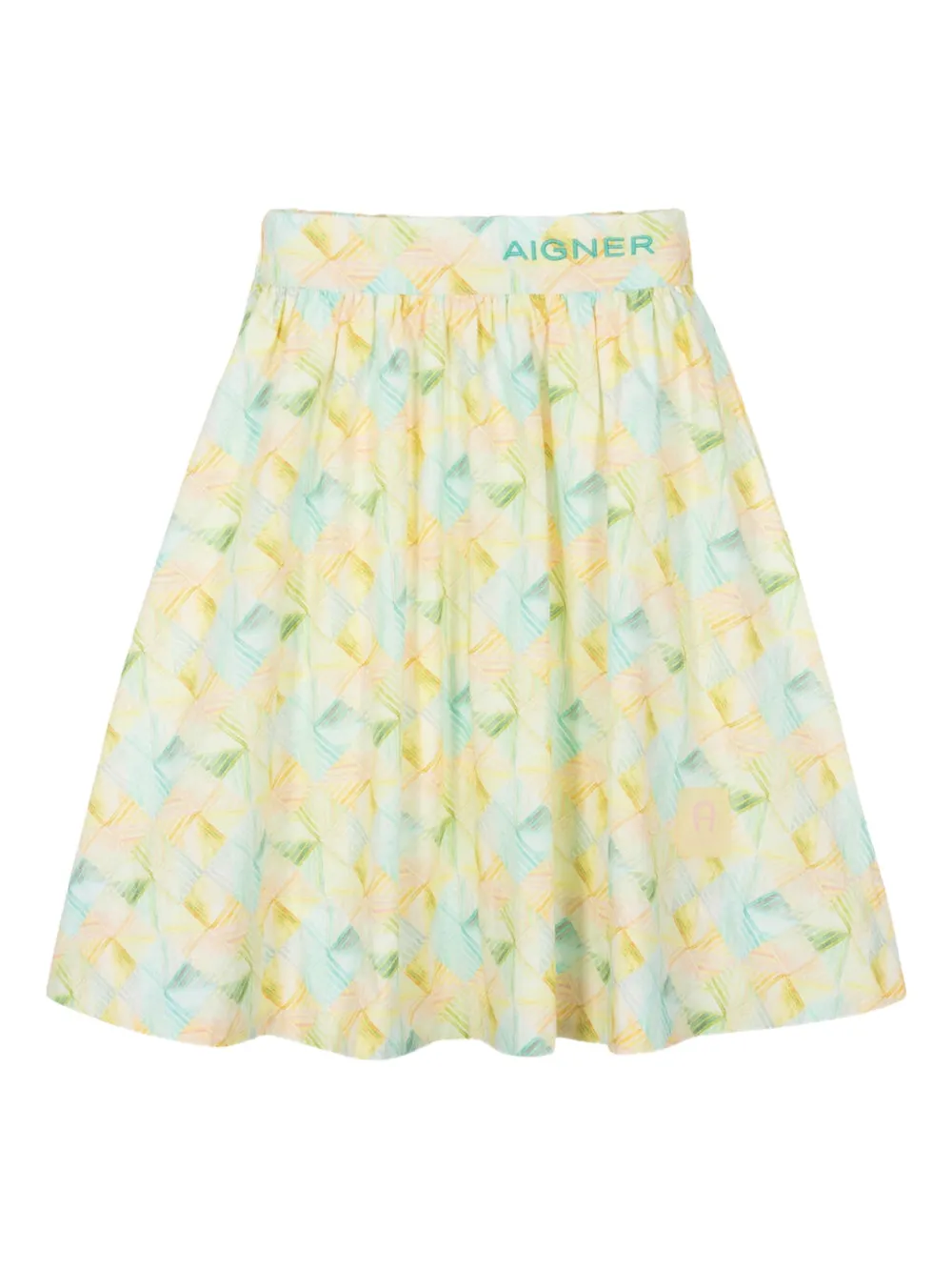 Aigner Kids patterned flared skirt | Blue | Image 1