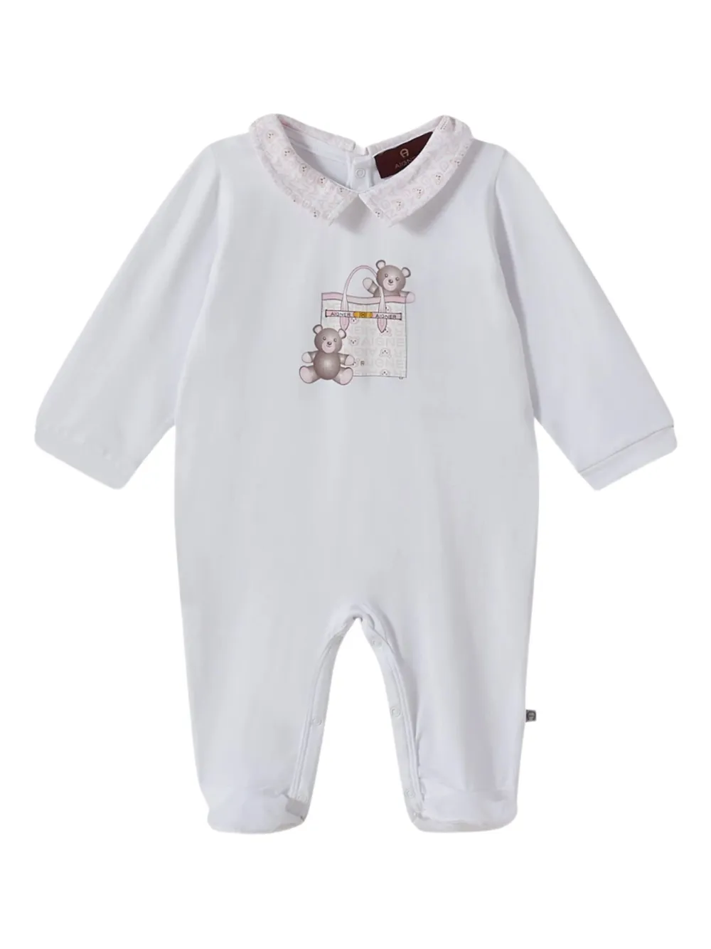 Aigner Kids Romper met geborduurde beer Wit