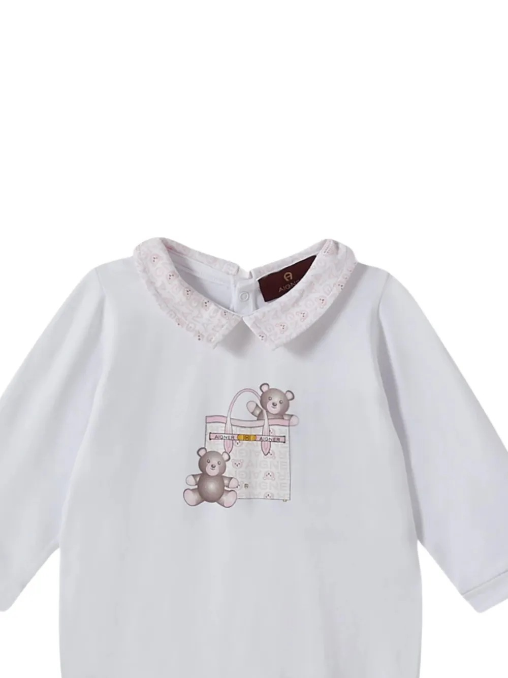 Aigner Kids Romper met geborduurde beer Wit