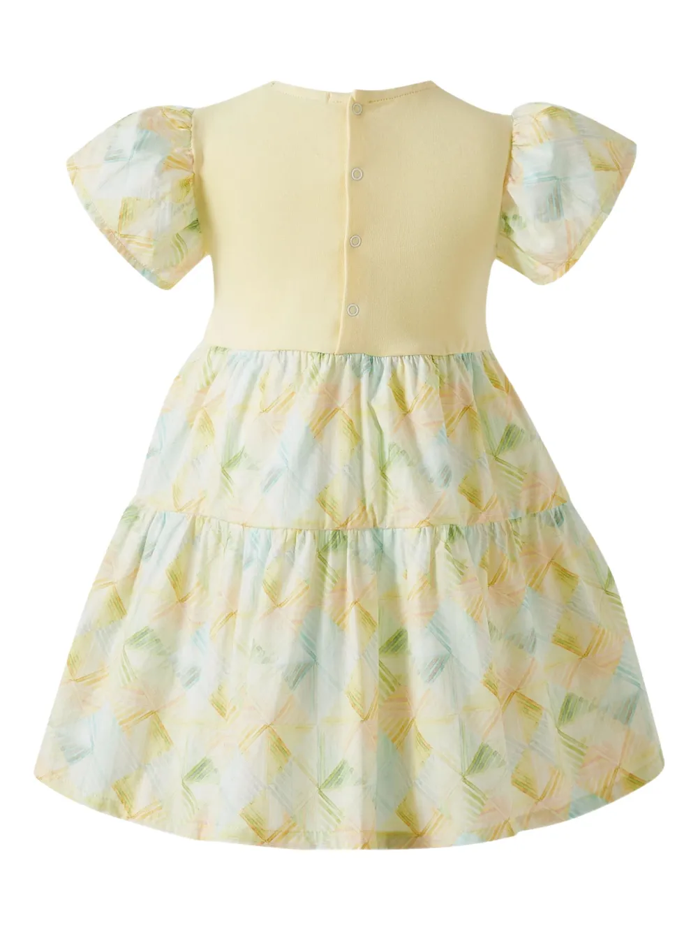 Aigner Kids floral-print dress - Geel