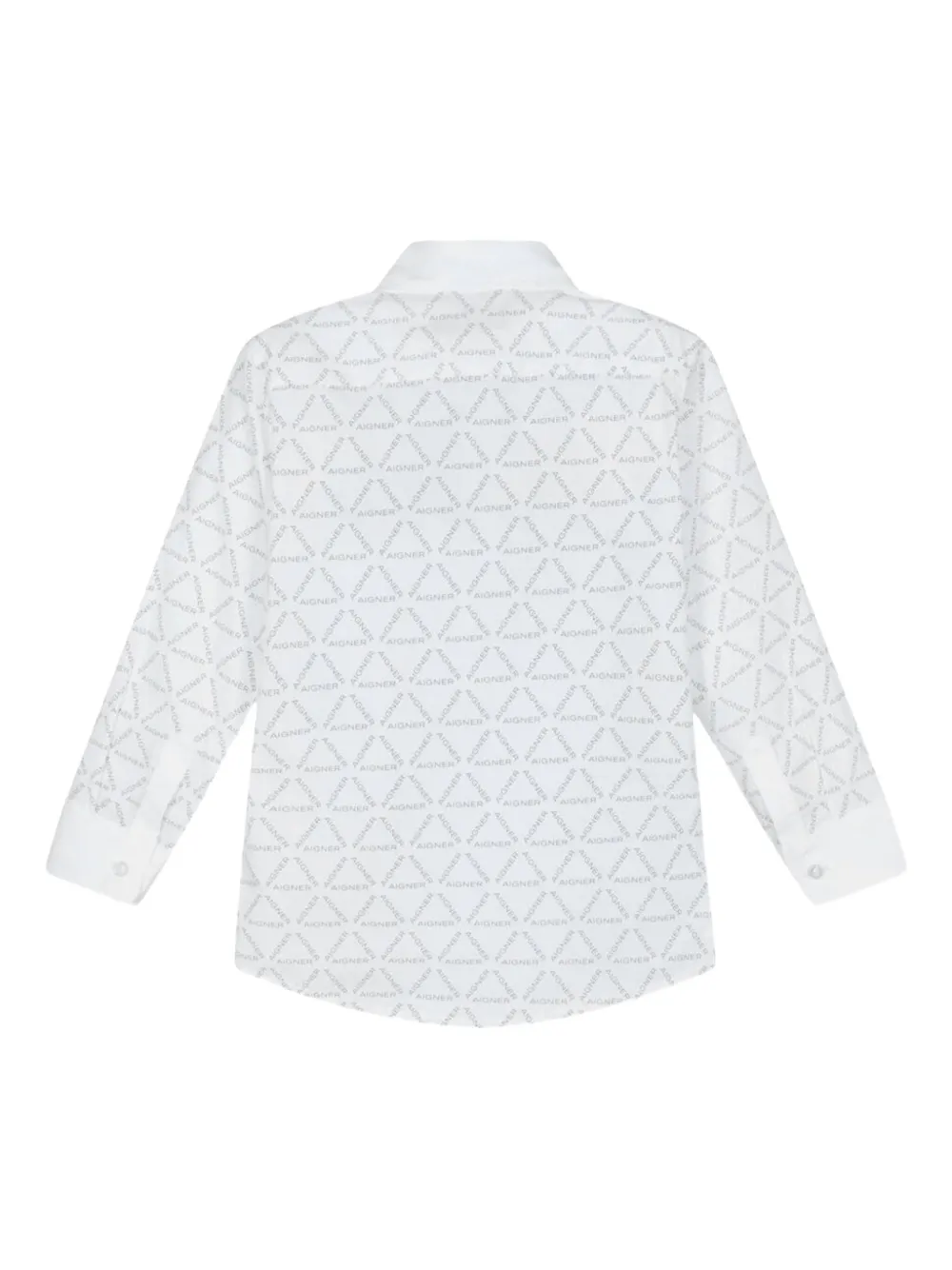 Aigner Kids Shirt met lange mouwen en patroon Wit