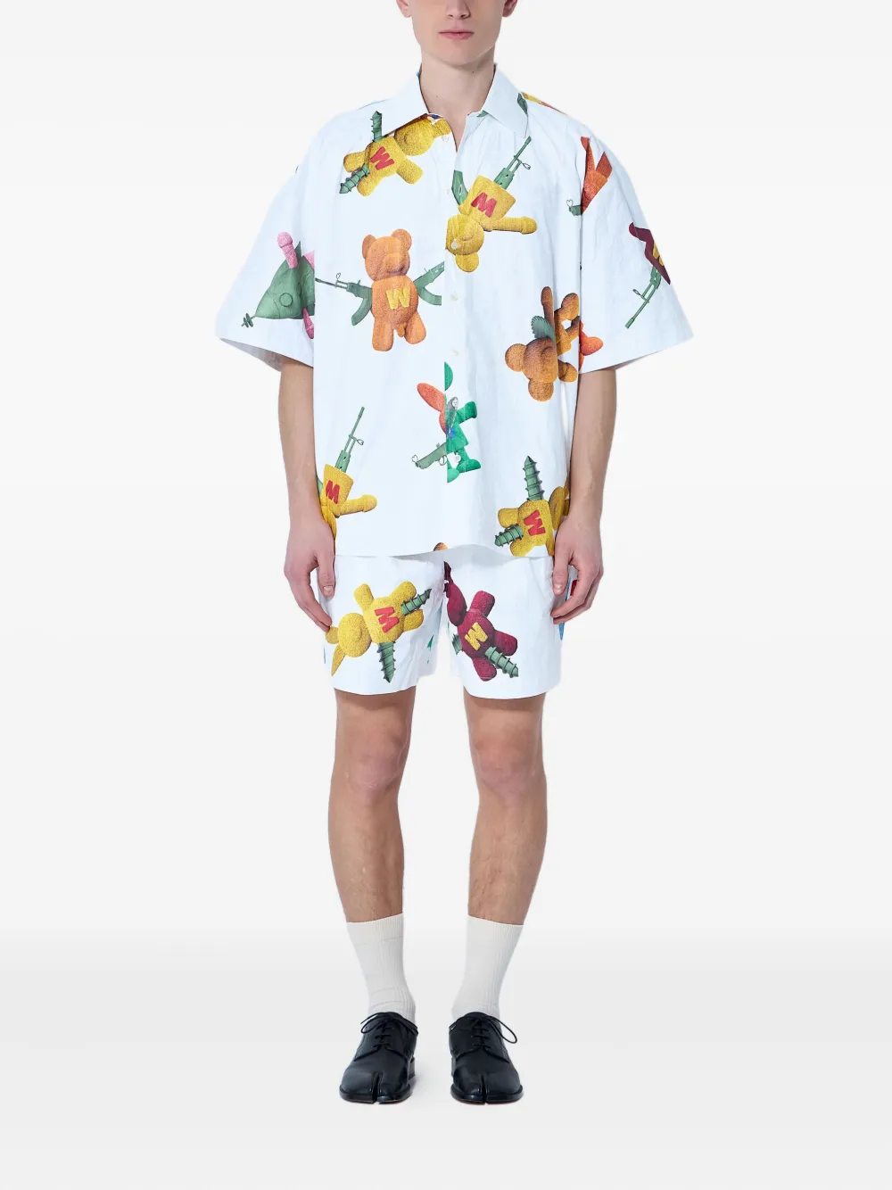 Walter Van Beirendonck Overhemd met grafische print Wit