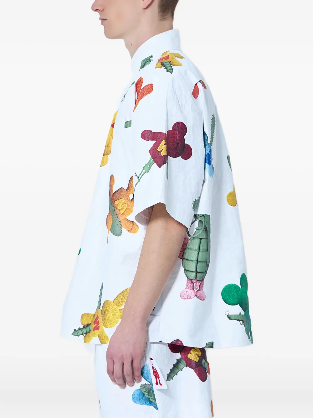 Walter Van Beirendonck Overhemd met grafische print Wit