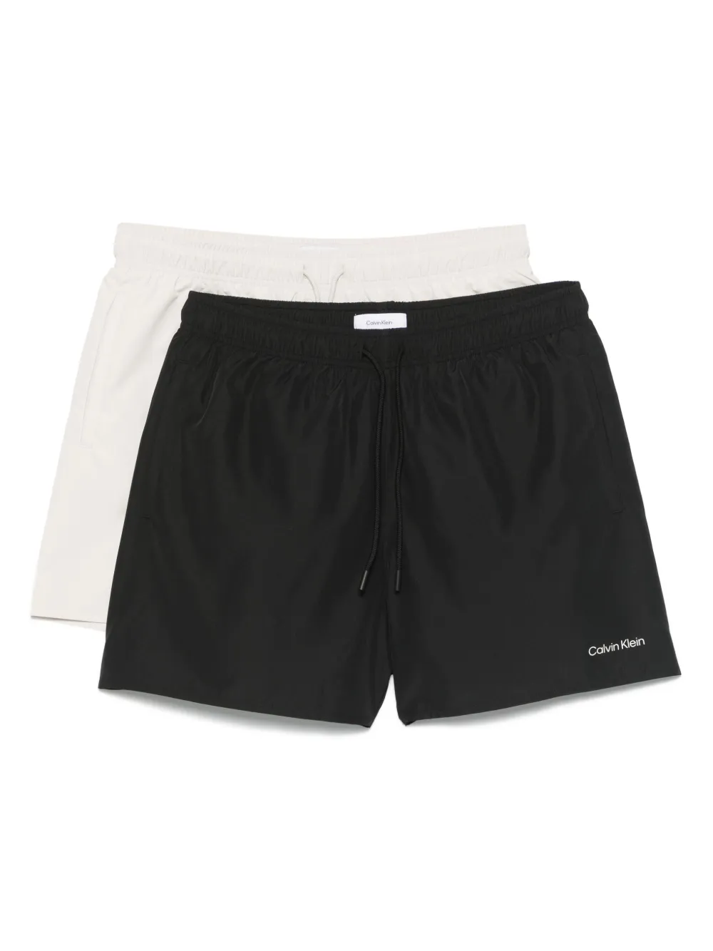 Calvin Klein Twee zwembroeken met logoprint Zwart