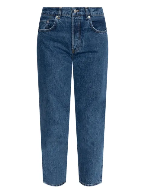 ANINE BING jeans capri con bolsillos
