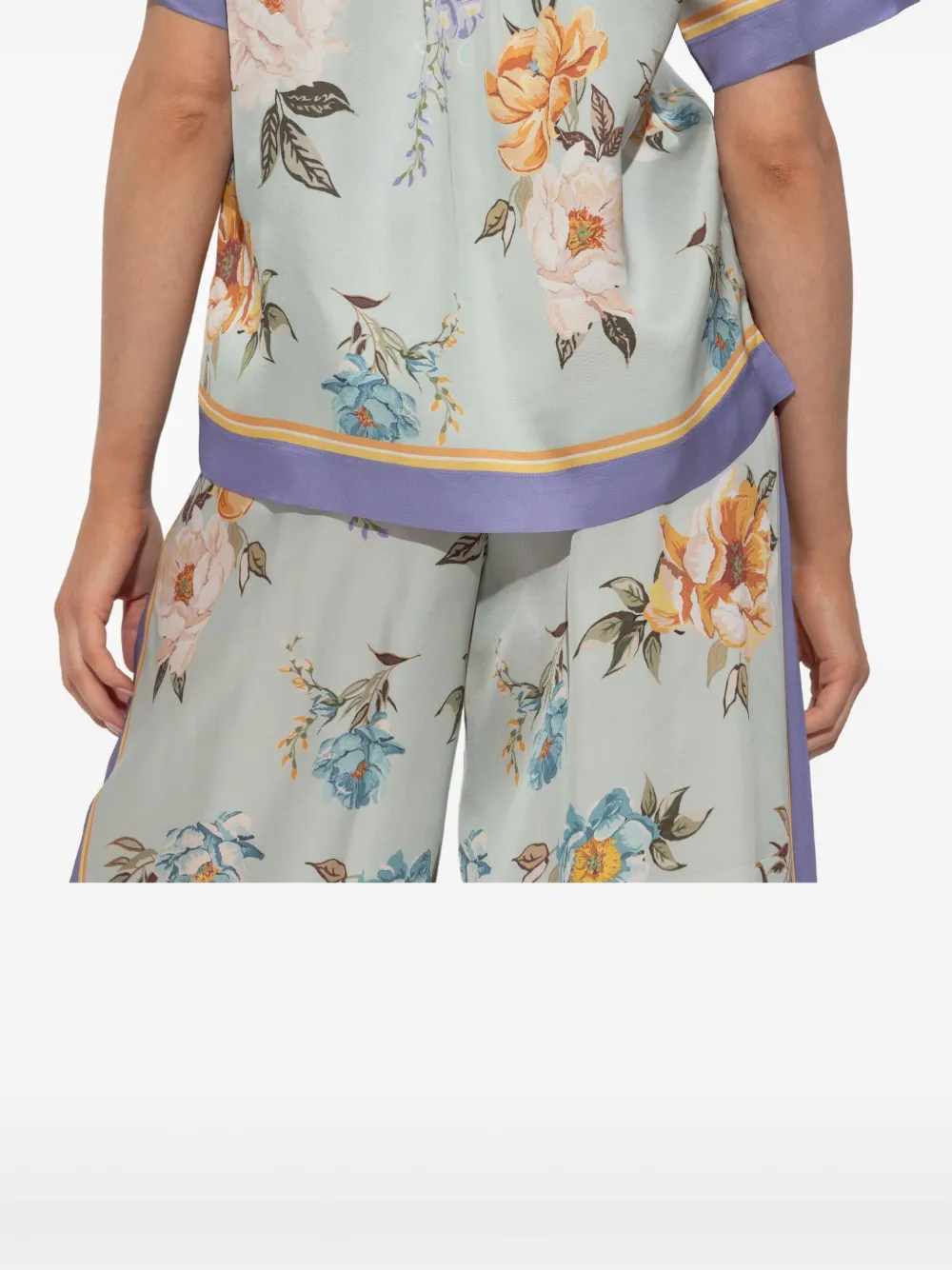 Self-Portrait Blouse met bloemenprint Blauw