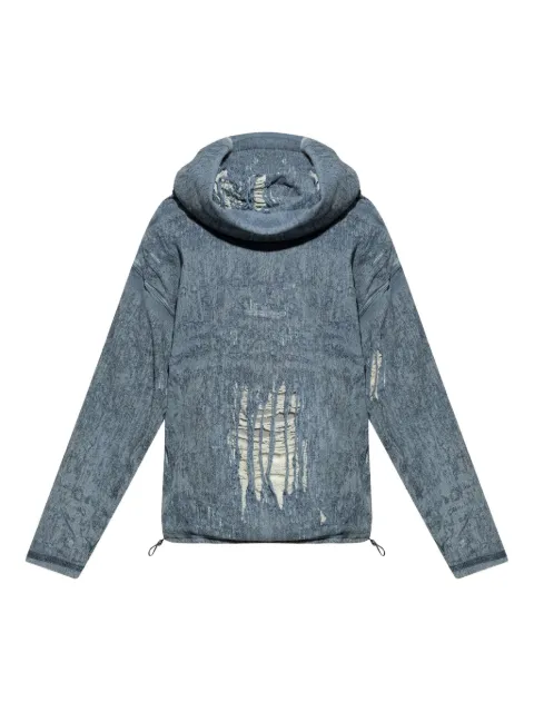 Diesel ripped denim sweatshirt