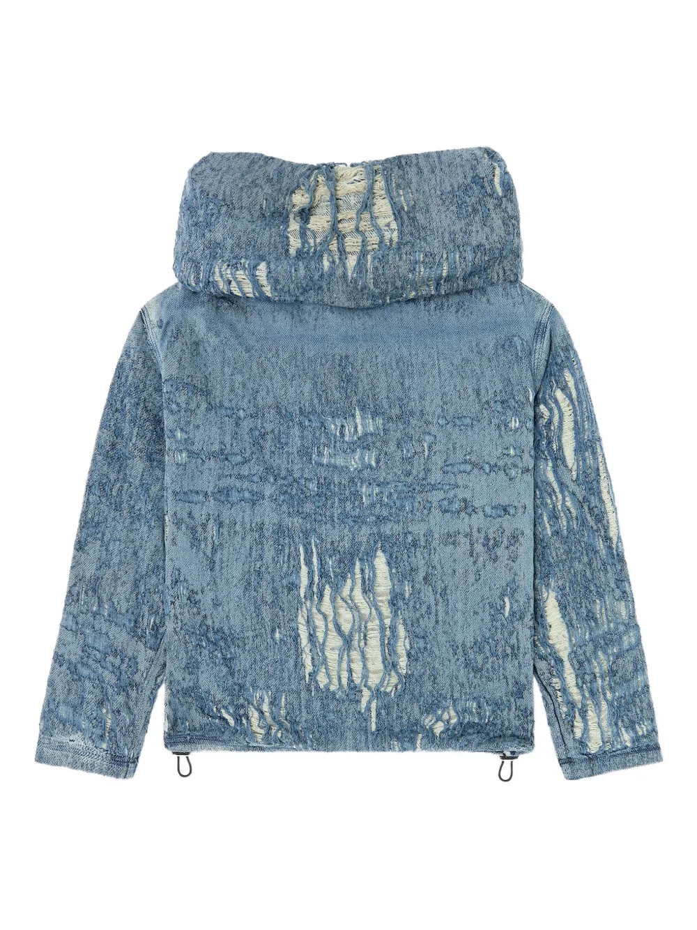 Diesel Gerafelde denim sweater Blauw
