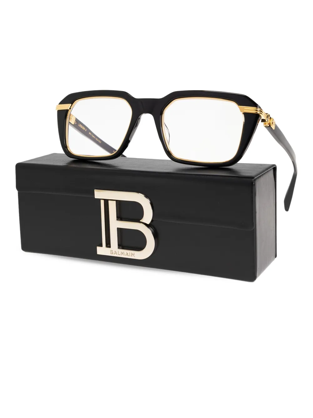 Balmain Eyewear Bril met gegraveerd logo Goud