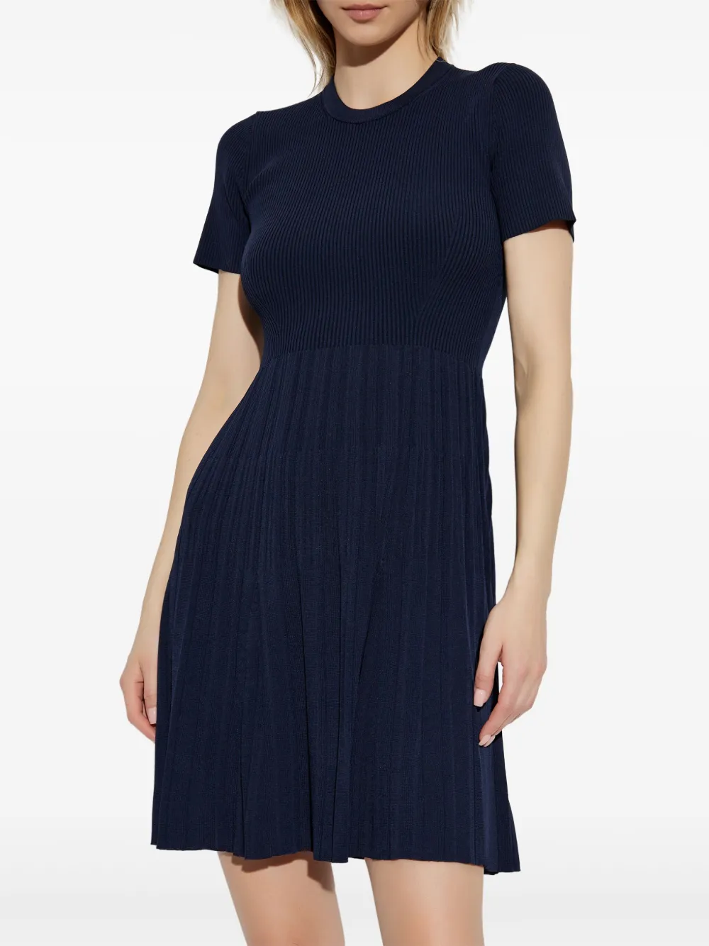 Michael Kors Geribbelde mini-jurk Blauw