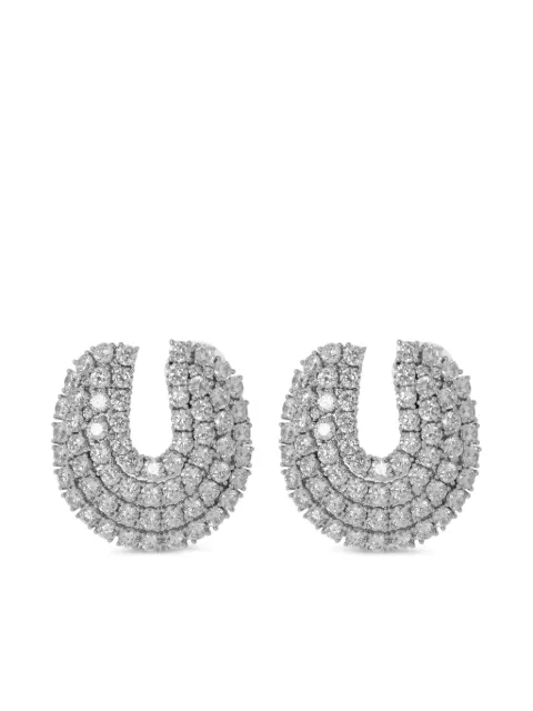Self-Portrait crystal-embellished earrings 