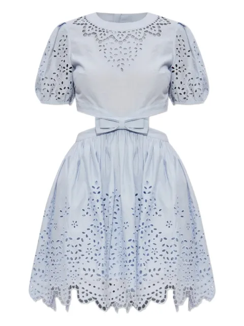 Self-Portrait linen-cotton dress