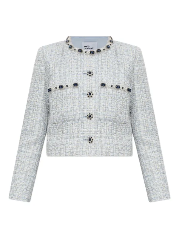 ジャケット Self Portrait Giacca Check In Misto Lana Check Wool Jacket – self-portrait-US