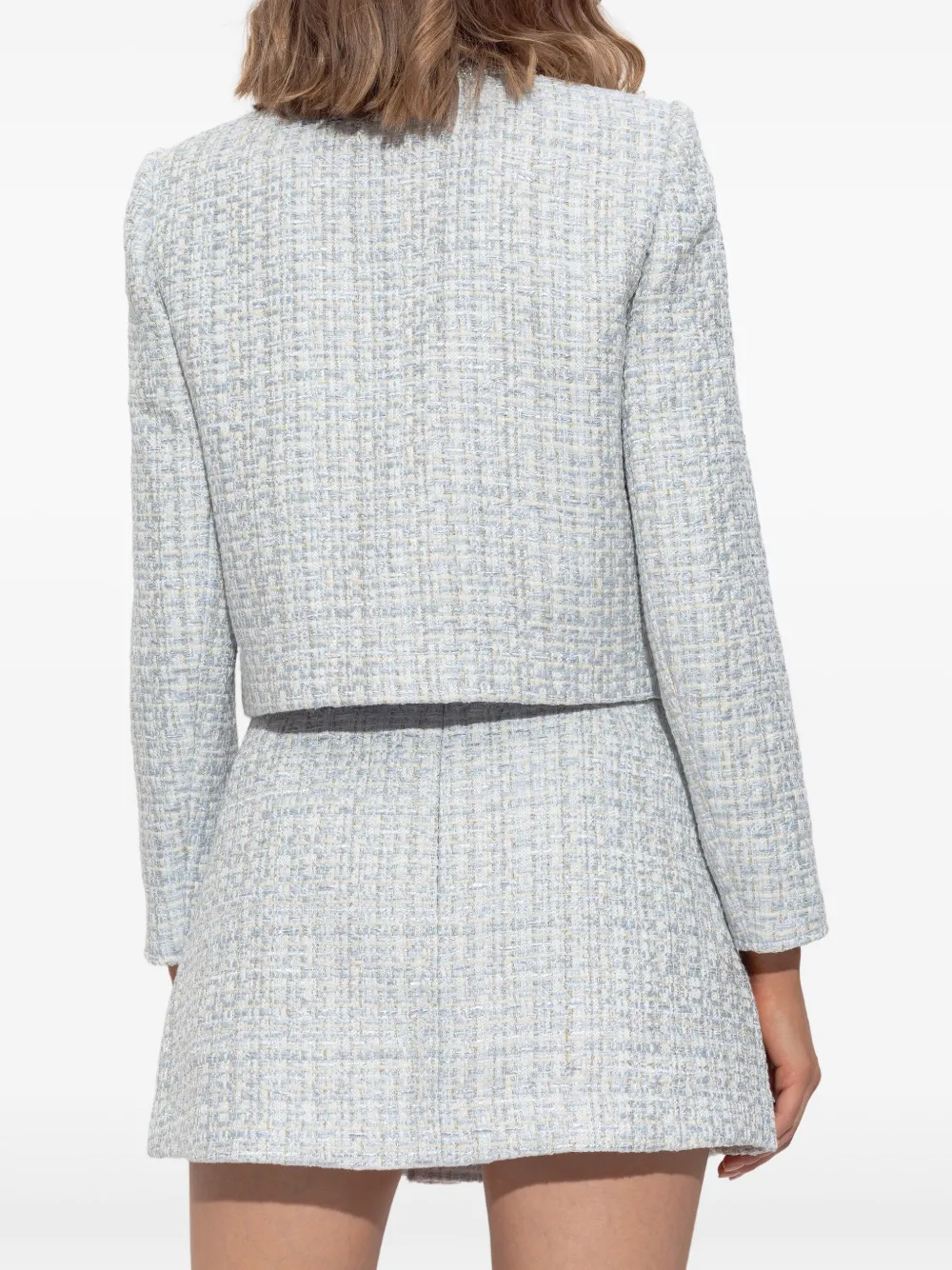 Self-Portrait Tweed jack Blauw