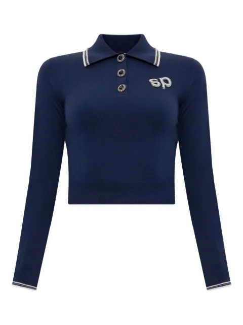 Self-Portrait wool polo top