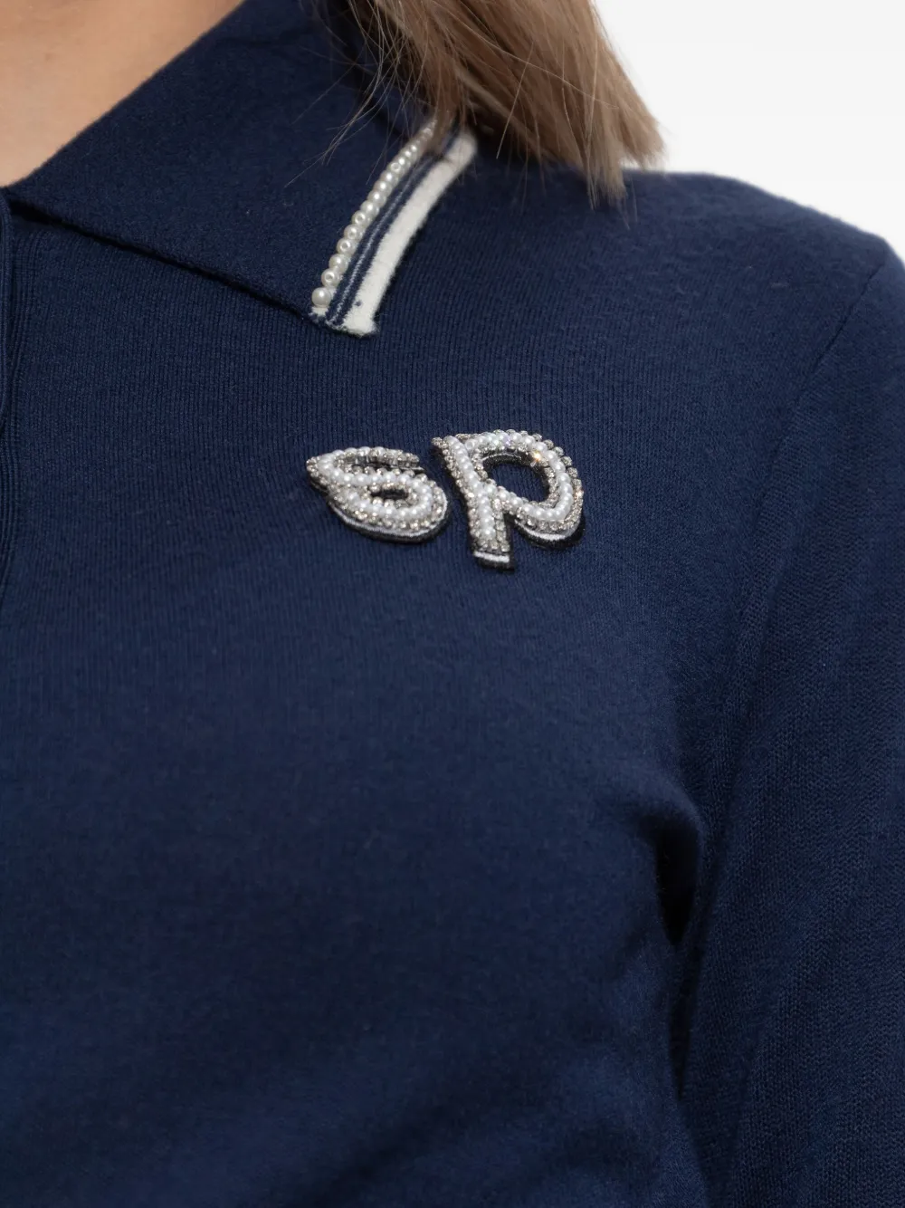 Self-Portrait Wollen polotop Blauw