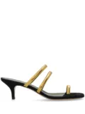 MARIA LUCA 60mm leather sandals - Gold