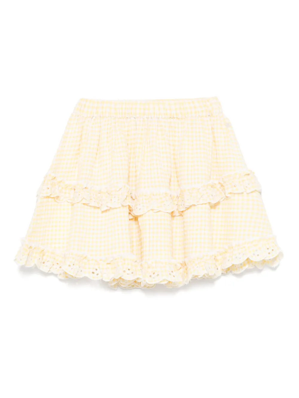 Tartine Et Chocolat gingham-pattern skirt Geel