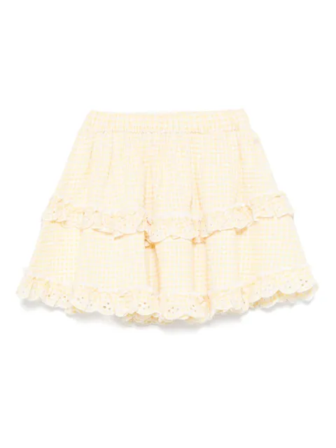 Tartine Et Chocolat gingham-pattern skirt