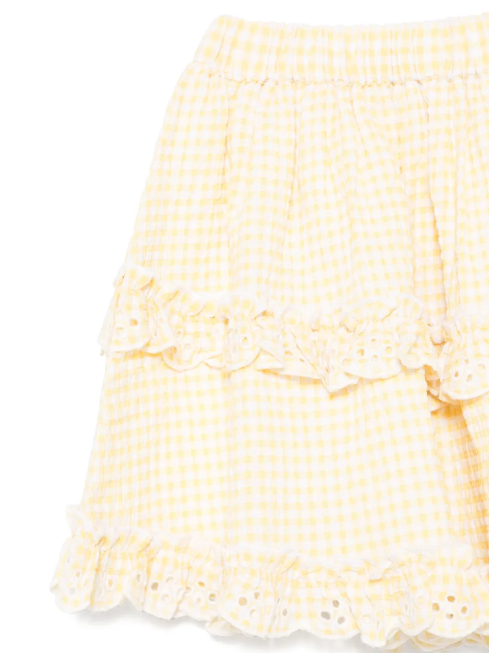 Tartine Et Chocolat gingham-pattern skirt Geel