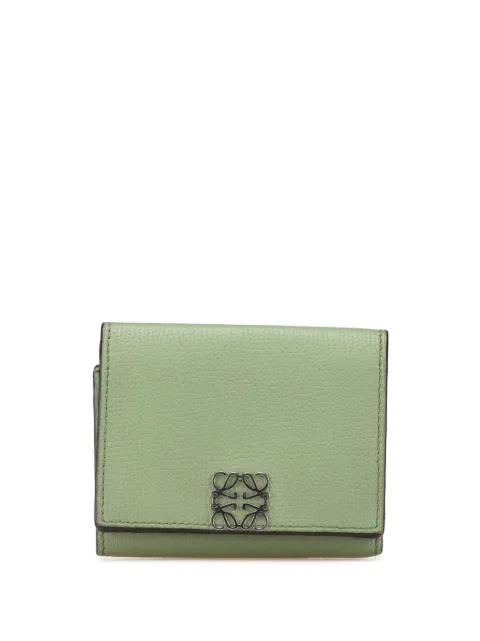 Loewe Pre-Owned cartera Grained Calfskin Anagram Compact Flap Wallet 2010-2024
