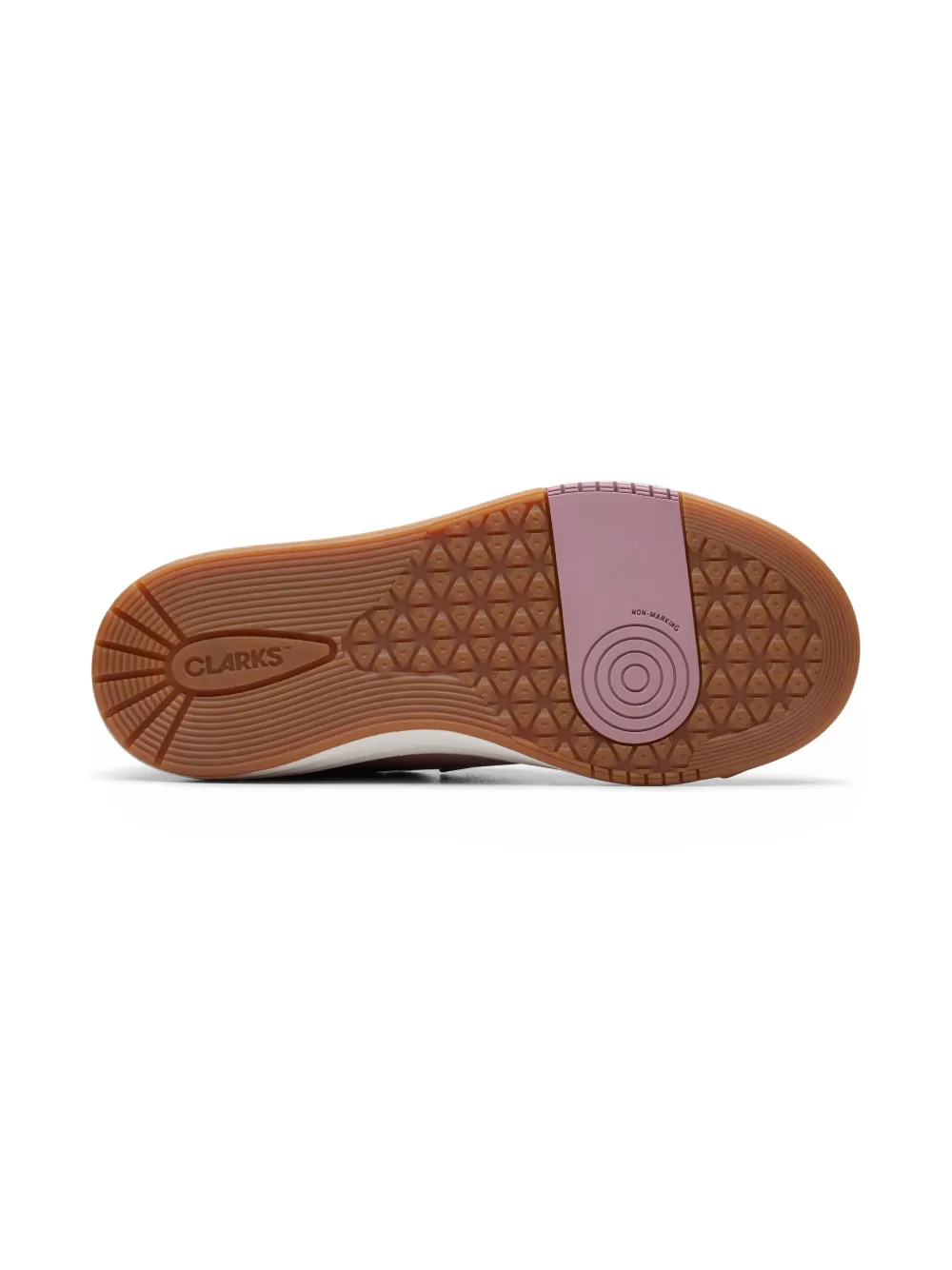 Clarks Kids leather sneakers Pink