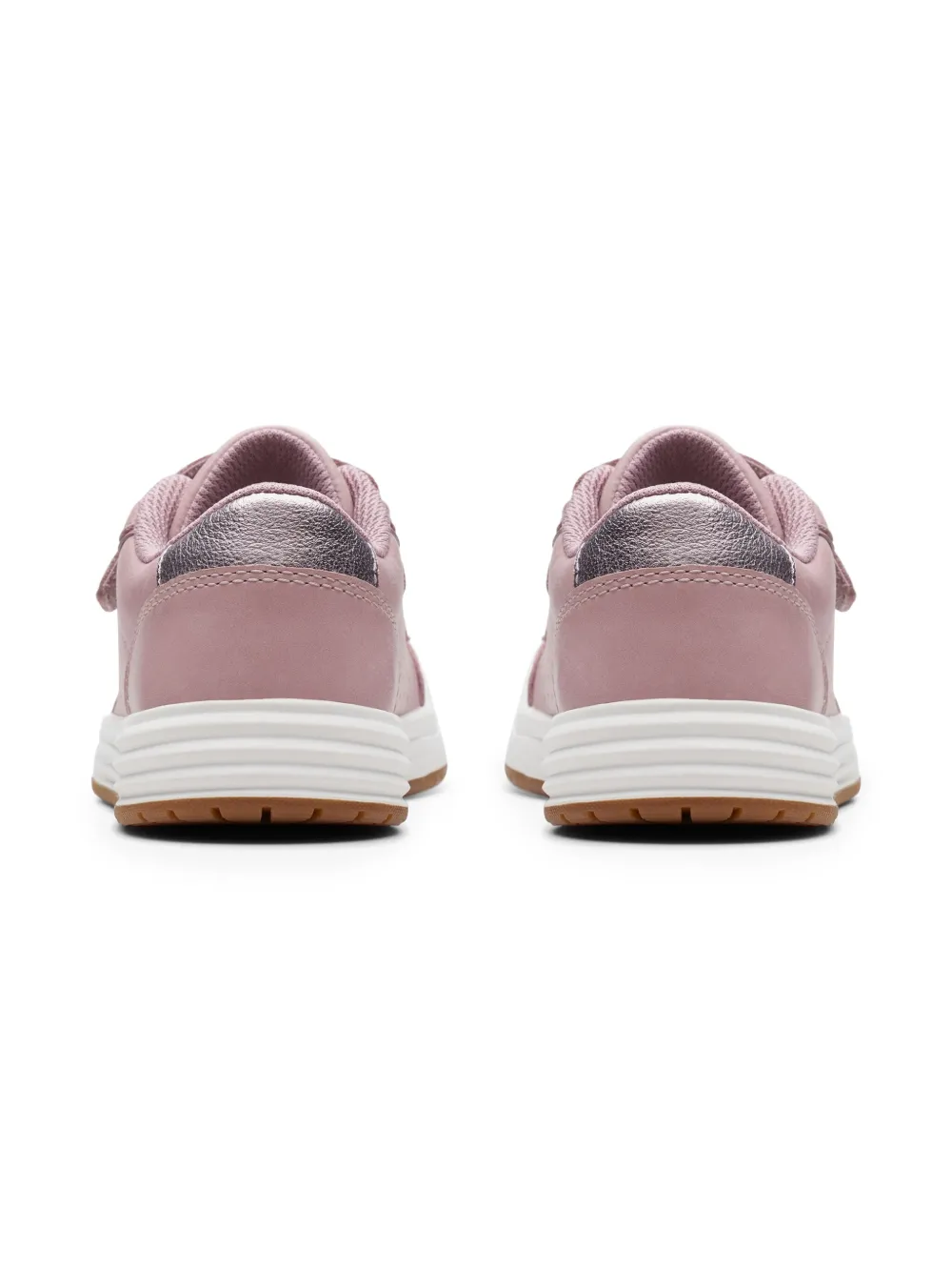 Clarks Kids leather sneakers Pink