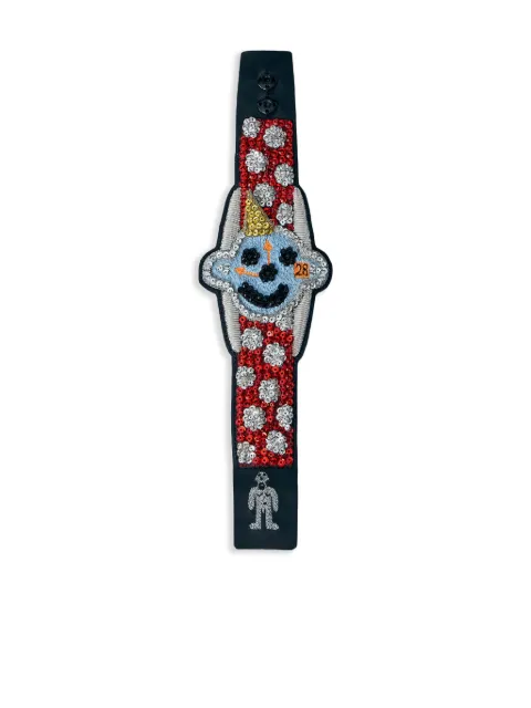 Walter Van Beirendonck pulsera con detalles de cristal