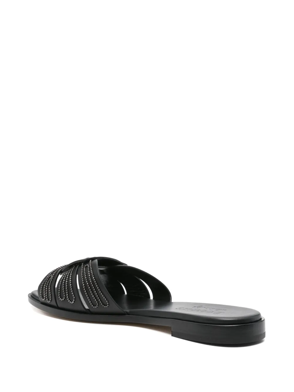 Doucal's leather flat sandals Black